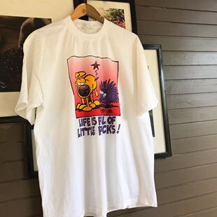 美式古着vintage 纯棉百搭t恤男女宽松嘻哈短袖原宿风半截袖休闲