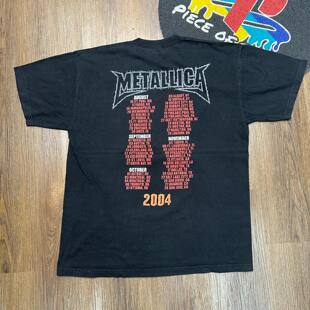 Metallica金属乐队嘻哈摇滚短袖颓废风T恤rapper穿搭哥特超火大码