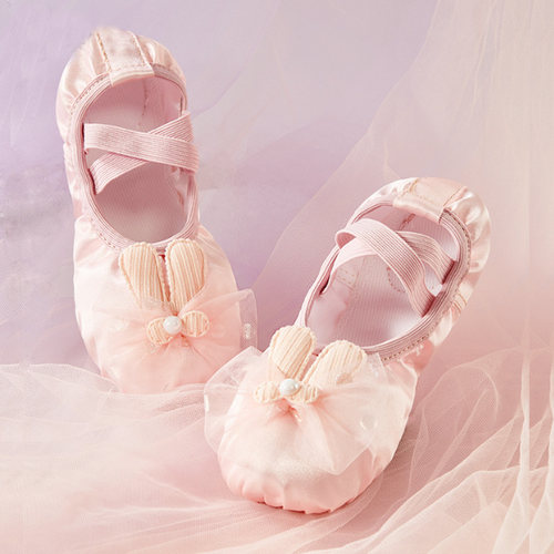 兔狸狸缎面芭蕾免系带