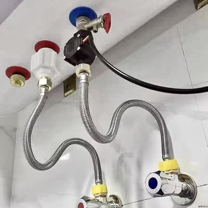 洗手盆防爆进水软管高压水龙头水管冷热水编织连接金属热水器