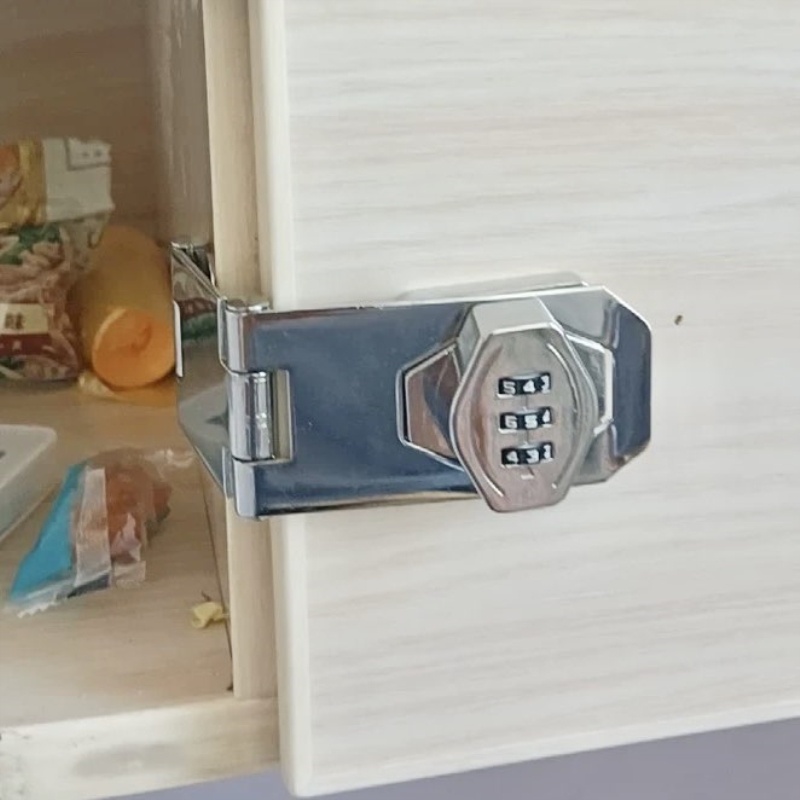 加厚储物柜推拉门抽屉密码锁锁牌柜子锁冰箱锁锁具文件柜双开防盗