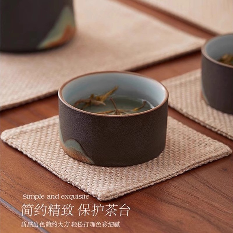 新中式茶席亚麻桌旗禅意s茶桌布艺长条茶巾防水茶旗垫布泡茶台桌