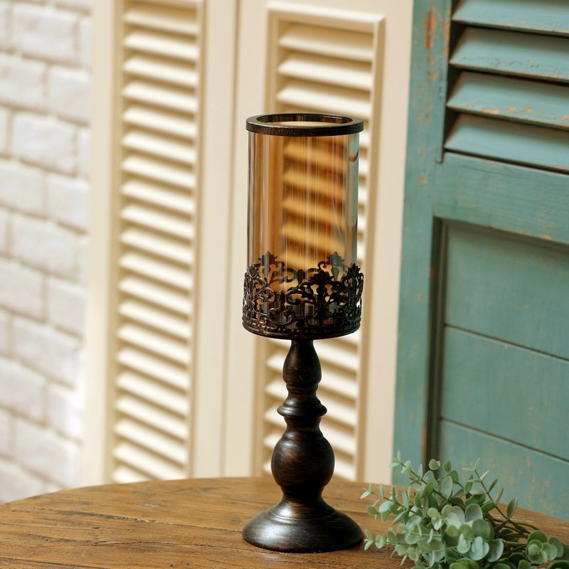 欧式复古铁艺玻j璃烛台摩洛哥风格刷金做旧风灯家居饰品氛围摆件