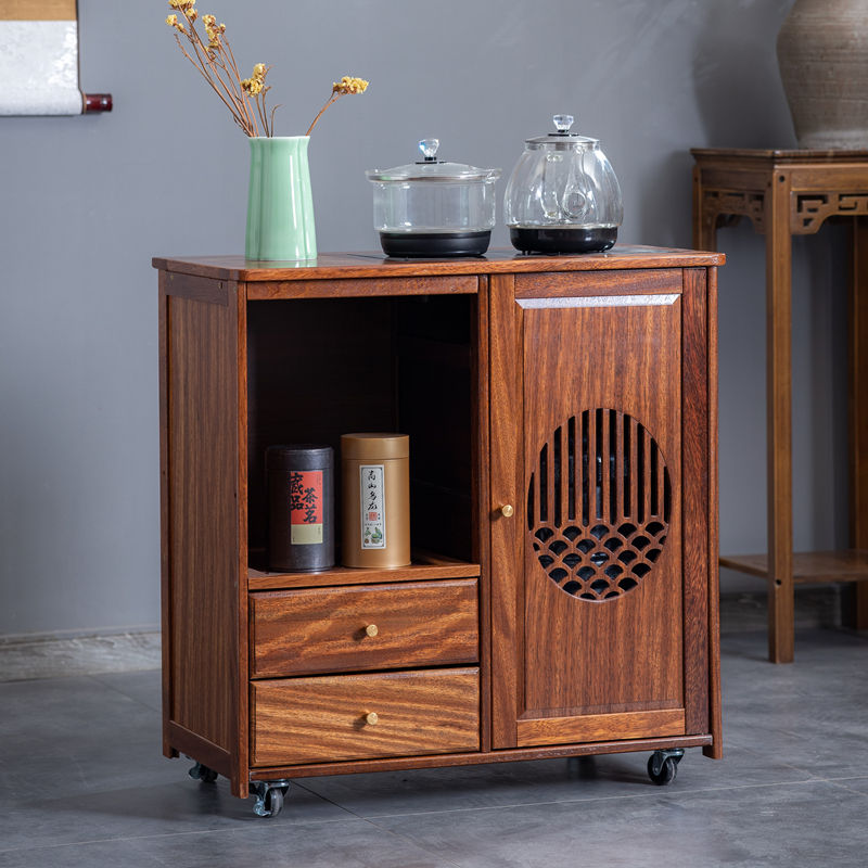 实木边几茶水柜茶叶置物架轻奢落地沙发茶边柜简约小W茶几角几桌