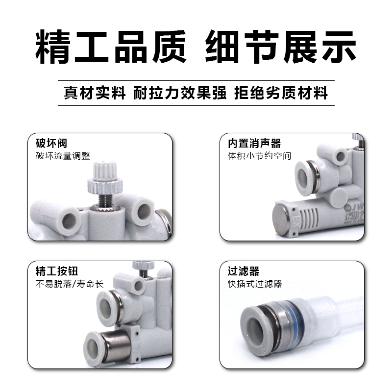 J-WET51-D4-0.5真空产生器Js-WET51-D4-0.7/J-WET51-D6-0.7 D6-0.