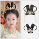 儿童古风汉服假发包女童可爱古装 造型盘发发髻舞台表演古典舞头饰