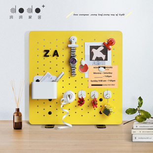 台面放置洞洞板桌面免打孔隔板挡板收纳装 原创 饰架ins北欧风dodo