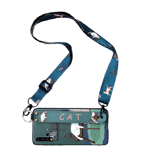 适用于华为nova7手机壳5G腕带nova7se卡通nova6硅胶4G斜挎背包式nova5全包ipro防摔nova5i软壳超薄磨砂潮女