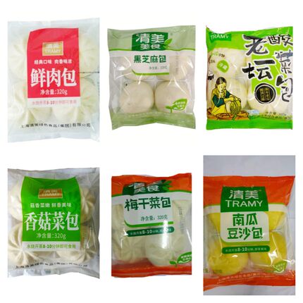 上海清美包子4只包装早餐点心晚餐速食馒头只发江浙沪皖