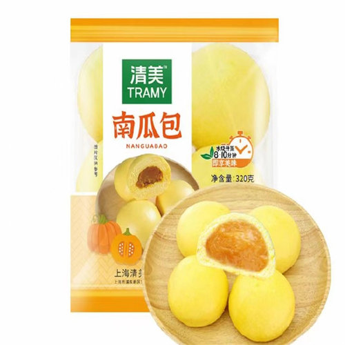 上海清美南瓜包奶黄包早点
