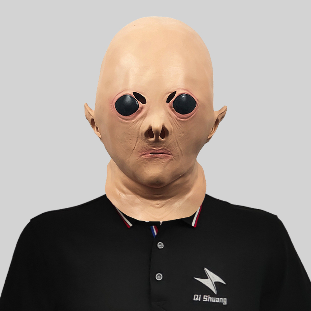 肤色外星人鬼脸丧尸头套化妆舞会跨境恐怖面具万圣节派对恶搞道具