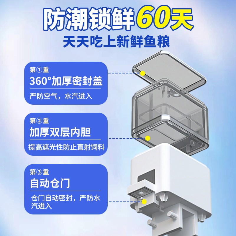 自动喂食器鱼缸智能定时锦鲤金A鱼小型乌龟粮投食器水族箱投喂神