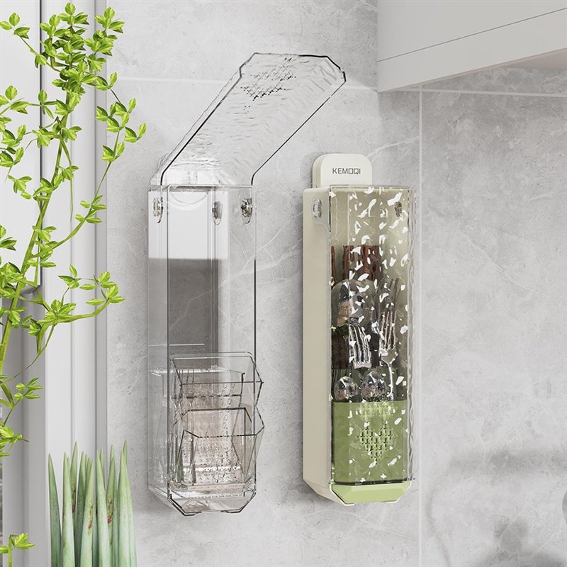 厨房筷子盒置物架多m功能筷子笼架子沥水收纳家用壁挂式吸盘筷子