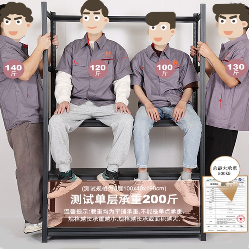 洞洞板置物架靠墙货架多层落地家用仓储角钢陈Q列架客厅地下储物