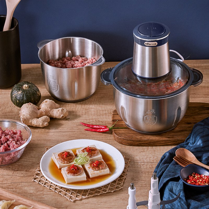 小熊大容量绞肉i机304不锈钢3升家用电动绞馅多功能碎打搅拌全自