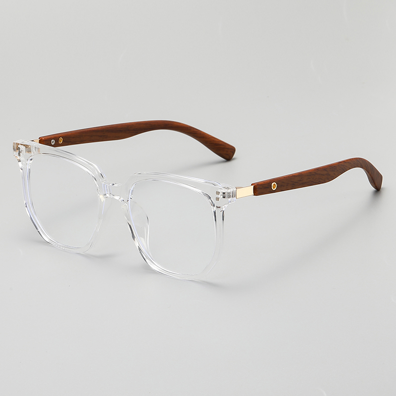 TR90复古原木l大框眼镜框男可配近视板材木纹质镜腿眼镜架女变色