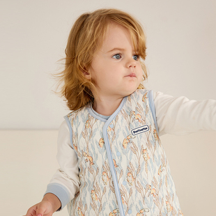 Domiamia宝宝背心夹棉马甲秋冬防风保暖婴幼儿打底儿童外出内搭