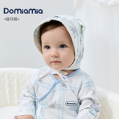 Domiamia新生儿胎帽初生满月百天宝宝护囟门帽护耳婴幼儿帽子