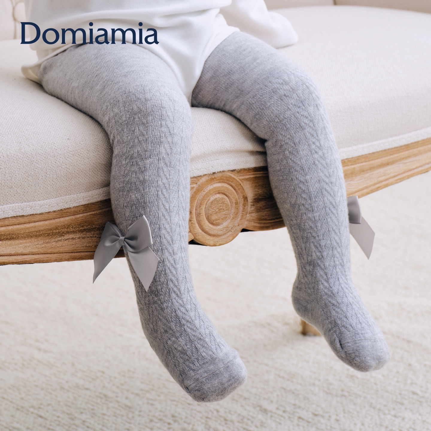 Domiamia宝宝连裤袜婴幼儿袜子秋冬保暖蝴蝶结不勒腿儿童打底裤袜图片