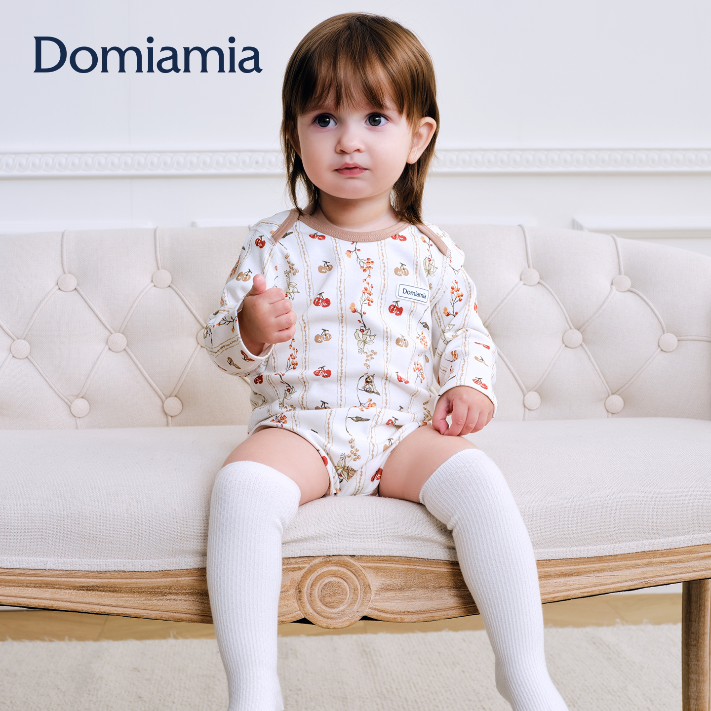 Domiamia宝宝包屁衣婴幼儿衣服2026新款百天满月小月龄a类哈衣图片