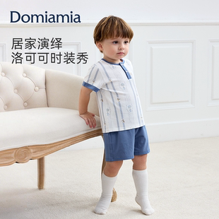 【新品】Domiamia儿童睡衣分体套装男童大童男宝宝短袖短裤家居服