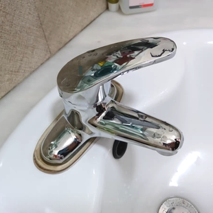 洗面盆全铜水龙头加厚 单把家用浴室洗手池洗脸盆双孔混水阀老式