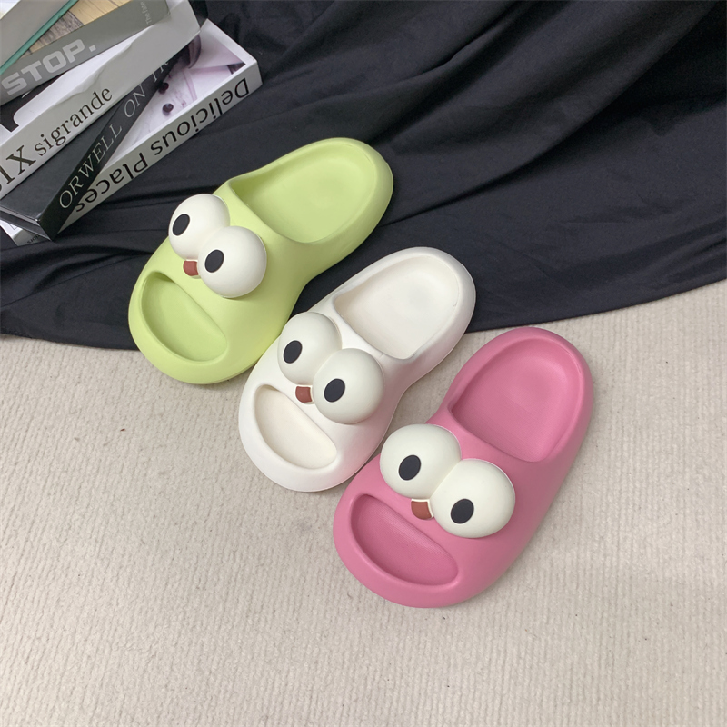 巧贝淘时尚大眼睛卡通儿童拖鞋夏