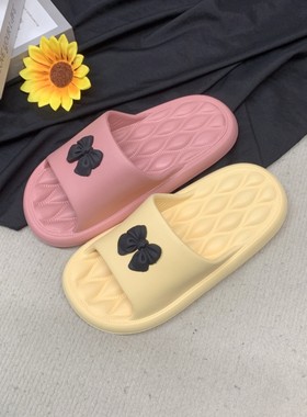 巧贝淘蝴蝶结拖鞋女孩防臭防滑拖