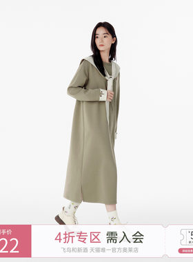 飞鸟和新酒慵懒风设计感连衣裙女2025秋季新款宽松显瘦长袖裙子