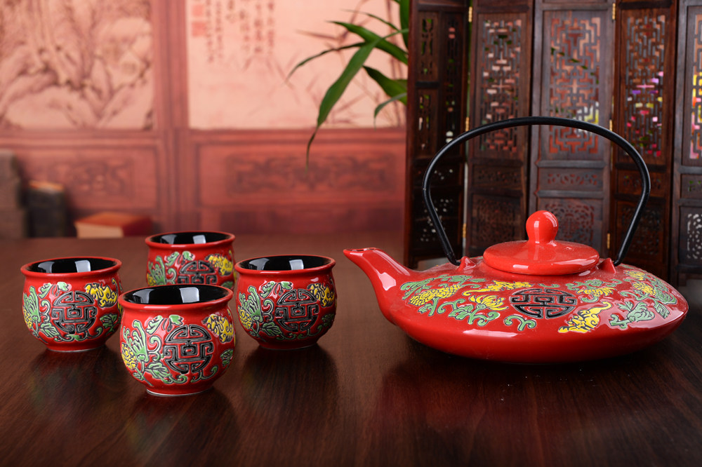 婚庆日式茶盘新婚红色礼物家用茶壶结婚敬茶杯茶具套装婚礼用品在类目 餐饮具, 茶具, 整套茶具中 - 来自Buy2taobao.com提供专业的淘宝代购服务