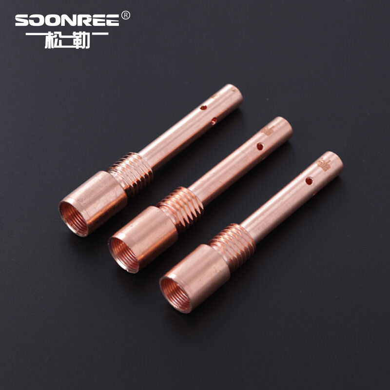 上海松勒(SOONREE)气保焊机二保焊机焊枪配件内牙导电嘴咀座紫