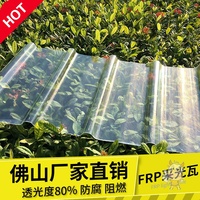 透明瓦片塑料屋顶玻璃瓦钢化石棉采光瓦防晒隔热加厚彩钢瓦建筑用