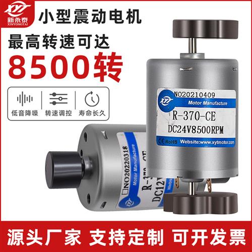 RK-370双出轴振动电机 微型直流震动器马达6V12V24V小型按摩电机