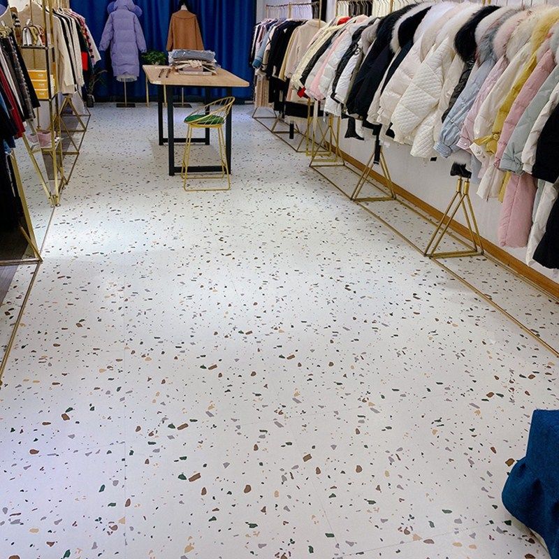 pvc塑胶地板贴自粘耐磨仿商用地胶垫地面翻新大理石水磨石地板革