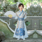 中国风帅气男生侠客公子演出服春 武侠风唐装 汉服男童2026新款 古装