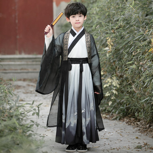 花语录秋冬国学新少爷服小男孩