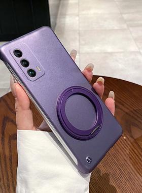 适用魅族18手机壳新款超薄无边框硬壳18Pro创意时尚金属磁吸支架Meizu18X高级感哑光磨砂简约奢华防摔保护套