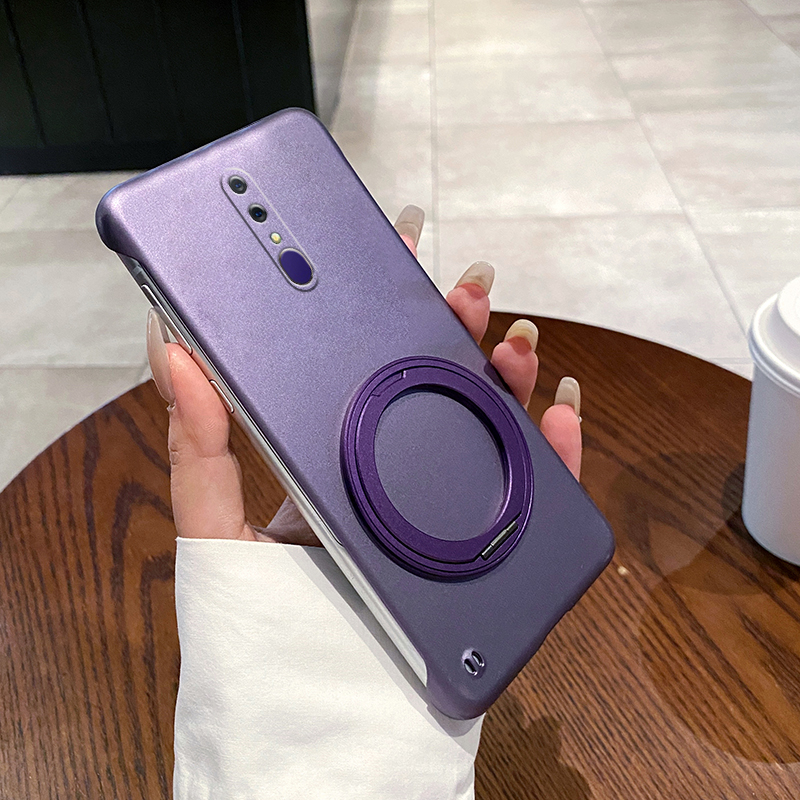 适用OPPOA9手机壳新款超薄无边框半包硬壳A9x创意时尚金属磁吸支架A9高级感哑光磨砂简约2021防摔男女保护壳