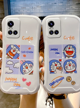 适用于vivo s15手机壳S10pro小蛮腰Y52s哆啦Y53s硅胶s12全包边viv0Y31s防摔保护套iqoou3网红新品u3x外壳可爱