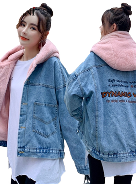 韩版夹克大码棒球服宽松牛仔
