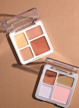 ZVEV四色遮瑕膏面部提亮遮盖斑点痘印泪沟黑眼圈遮瑕盘批发