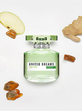 Benetton贝纳通自由生活缤纷色彩中性色彩胸怀大志香水小样