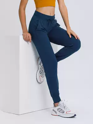 lulu original new high waist yoga ankle-length pants women elastic running fitness pants slim slim leg sports pants