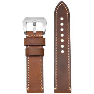 适配汉密尔顿表带真皮 男款沛纳海/迪赛西铁城复古牛皮机械表表链