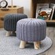 手工编织换鞋 凳家用凳矮凳 凳毛线针织坐凳小板凳小圆凳儿童凳穿鞋