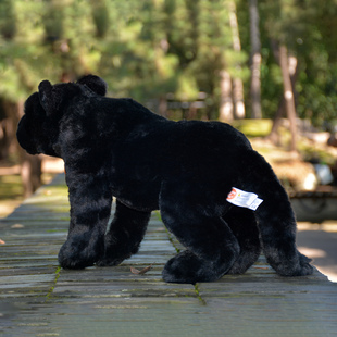 仿真黑豹子公仔可爱小豹子玩偶野生动物大猫毛绒玩具生日礼物礼品