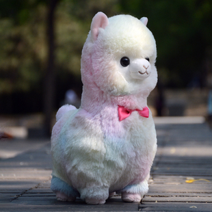 AURORA羊驼公仔可爱炫彩色羊绵羊玩偶毛绒玩具娃娃女生儿童礼物