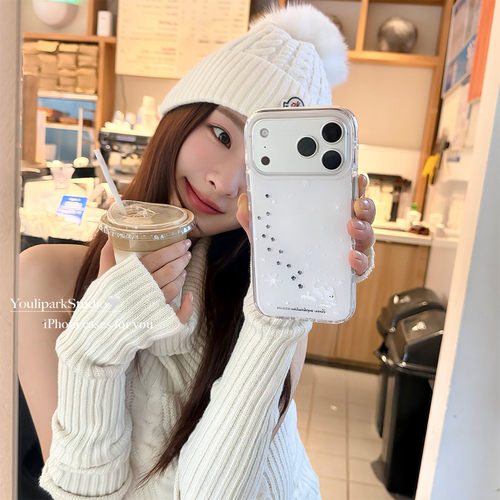 治愈系雪花小狗爪印苹果手机壳女