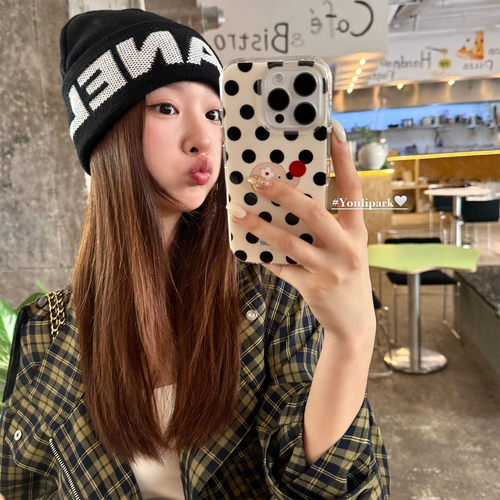 波点可爱圆鼻子小象苹果手机壳女