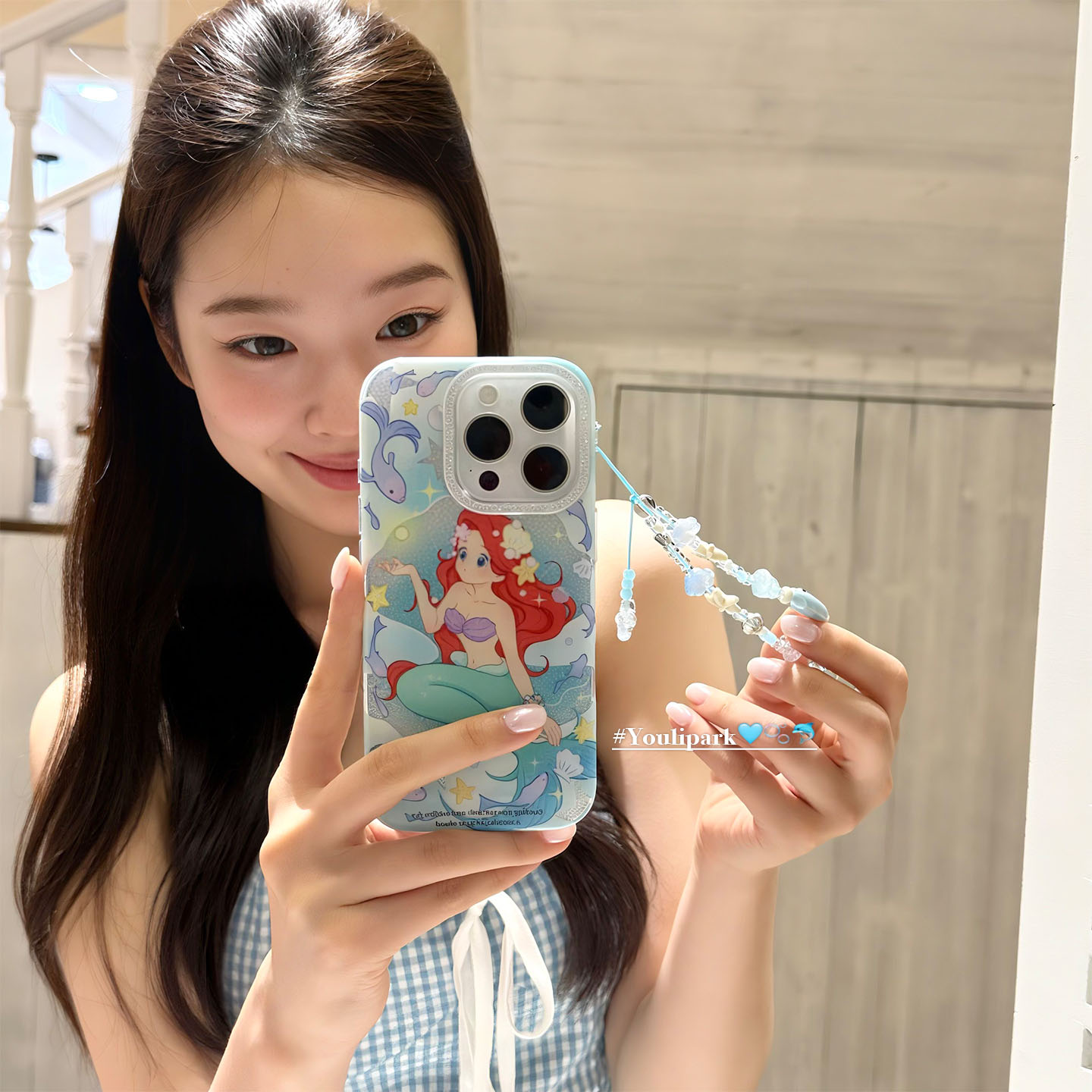 梦幻闪粉美人鱼公主苹果手机壳女